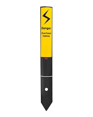 Danger Overhead Cables Marker Post For Verges Etc.