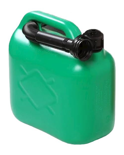 5 Litre Green Plastic Fuel Can