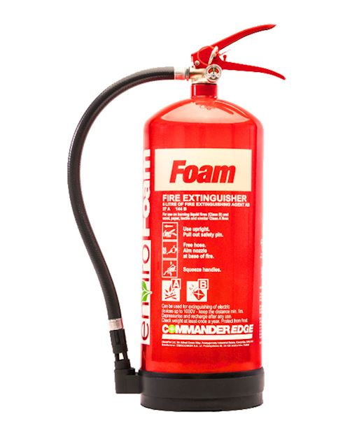 CommanderEDGE 6ltr enviroFoam Fluorine Free Foam Fire Extinguisher