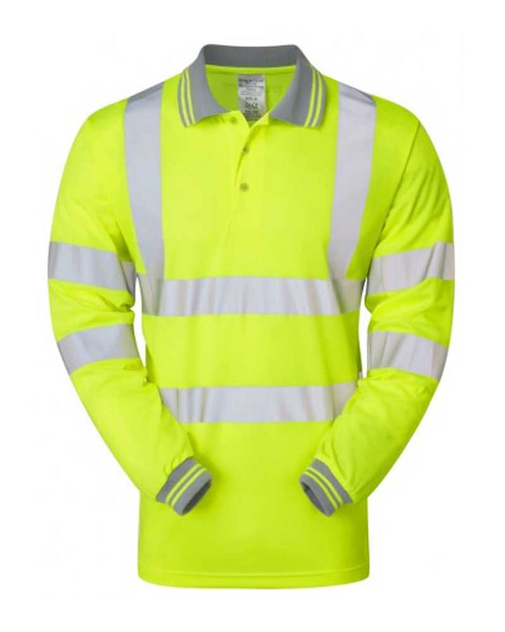 High Visibility Yellow Polo Shirt Long Sleeved | From Aspli Safety