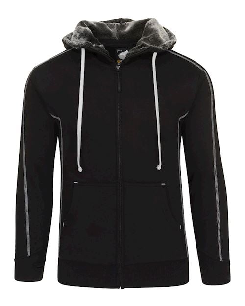 Crane Fur Lined Black Hoodie