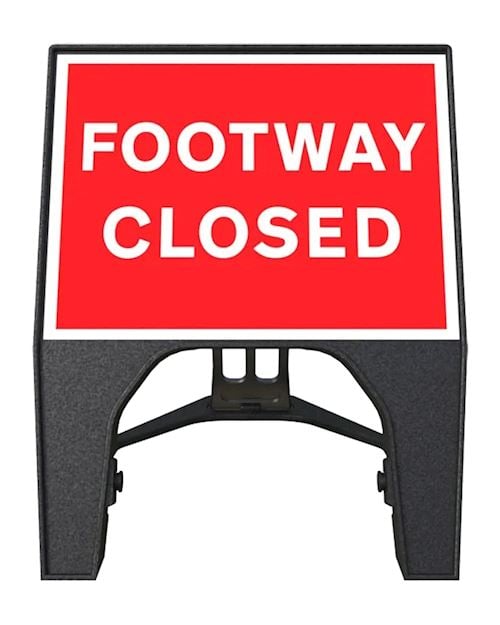 Footway Closed Road Q Sign