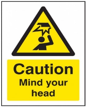 Mind Your Head Sign Self Adhesive Vinyl