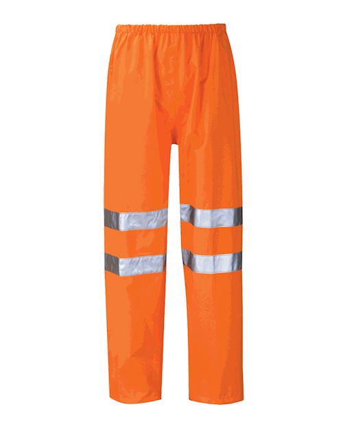 Hi - Vis Orange Breathable Waterproof Over Trousers Class 3