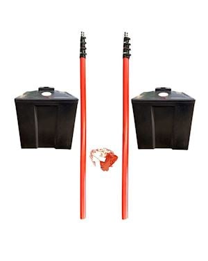 Overhead Cable Posts  With Plastic Base - Height Restrictor Warning
